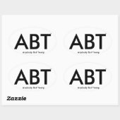 Sticker Ovale ("ABT") N'Importe qui, sauf Trump (Feuille)