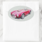 Sticker Ovale AC Cobra Red Classic Voiture de sport (Sac)