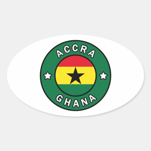 Sticker Ovale Accra Ghana (Devant)