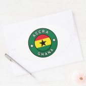 Sticker Ovale Accra Ghana (Enveloppe)