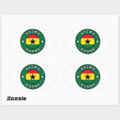 Sticker Ovale Accra Ghana (Feuille)