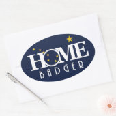 Sticker Ovale ACCUEIL Badger Alaska (Enveloppe)