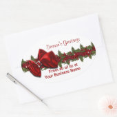 Sticker Ovale Accueil de Noël professionnel PERSONNALISER (Enveloppe)