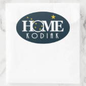 Sticker Ovale ACCUEIL Kodiak ALASKA (Sac)