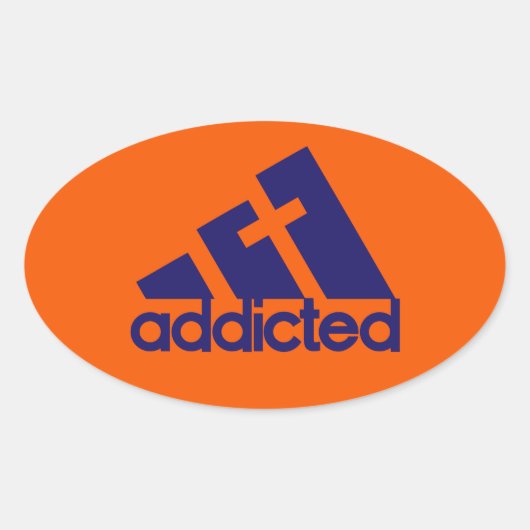 Sticker Ovale Addicité (Devant)