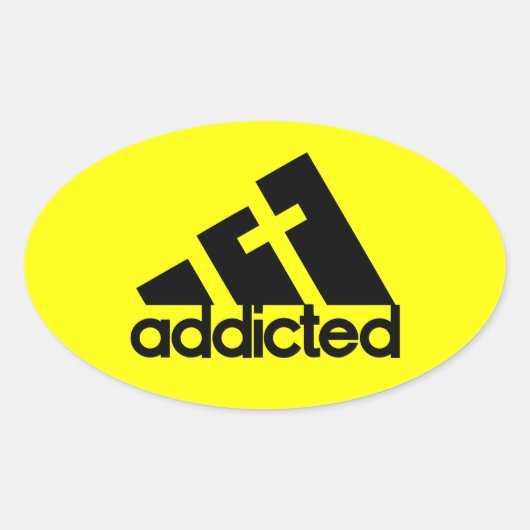 Sticker Ovale Addicité (Devant)