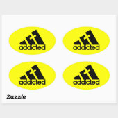 Sticker Ovale Addicité (Feuille)