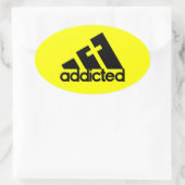 Sticker Ovale Addicité (Sac)