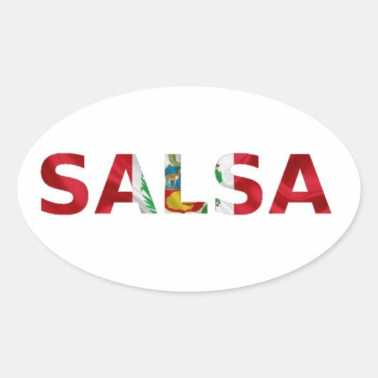 Sticker Ovale Adesivo salsa Perú (Devant)