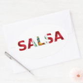 Sticker Ovale Adesivo salsa Perú (Enveloppe)