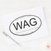 Sticker Ovale Adhésif pour pare-chocs de décalque d'emplacement (Enveloppe)