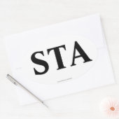 Sticker Ovale Adhésif pour pare-chocs d'ovale de "STA" St (Enveloppe)