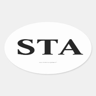 Sticker Ovale Adhésif pour pare-chocs d'ovale de "STA" St