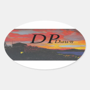 Sticker Ovale Adhésifs pour pare-chocs de Bubblepacific, aube d