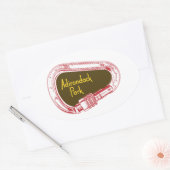 Sticker Ovale Adirondacks Escalade Carabiner (Enveloppe)