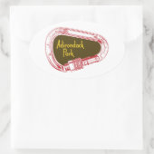 Sticker Ovale Adirondacks Escalade Carabiner (Sac)