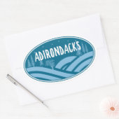 Sticker Ovale Adirondacks New York Outdoor (Enveloppe)