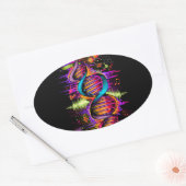 Sticker Ovale ADN de musique (Enveloppe)