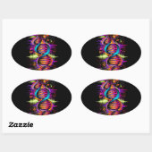 Sticker Ovale ADN de musique (Feuille)