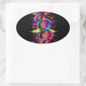 Sticker Ovale ADN de musique (Sac)