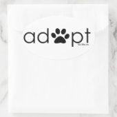 Sticker Ovale Adopter #2 (Sac)