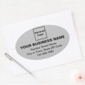 Sticker Ovale Adresse professionnelle et numéro de téléphone en  (Enveloppe)