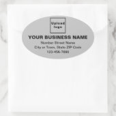 Sticker Ovale Adresse professionnelle et numéro de téléphone en  (Sac)