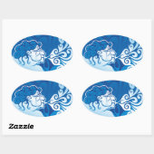 Sticker Ovale Aeolus (Feuille)