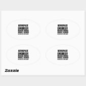 Sticker Ovale Aerospace engineer because bacause miracle worker  (Feuille)