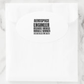 Sticker Ovale Aerospace engineer because bacause miracle worker  (Sac)