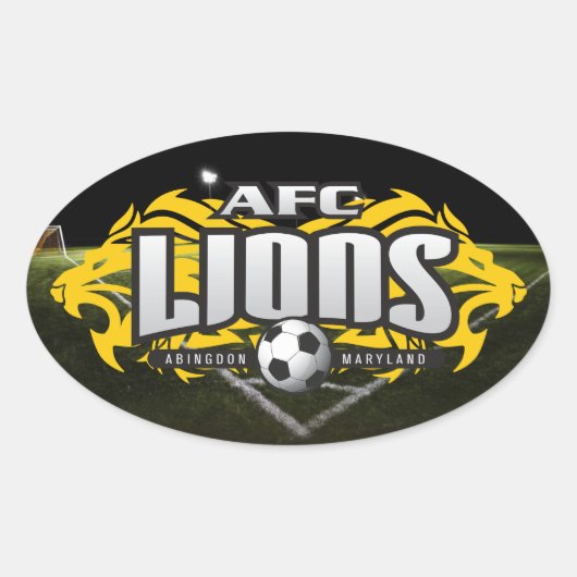 Sticker Ovale AFC Lions oval decal (Devant)