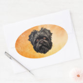 Sticker Ovale Affenpinscher Monkey Dog Affens Terrier (Enveloppe)