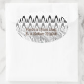 Sticker Ovale Affiche de cadeau pour une fête de mariage (Sac)