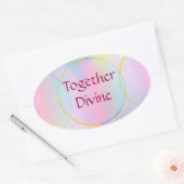 Sticker Ovale Affirmation Divine Positive Ensemble (Enveloppe)