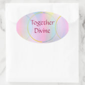 Sticker Ovale Affirmation Divine Positive Ensemble (Sac)
