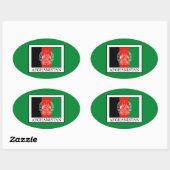 Sticker Ovale Afghanistan (Feuille)