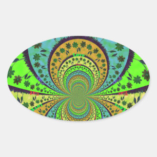 Sticker Ovale Africain traditionnel Hakuna Matata Couleurs.png