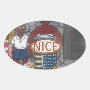 Sticker Ovale Africain traditionnel Homestead Lifestyle