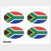Sticker Ovale Afrique du Sud (Feuille)