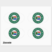 Sticker Ovale Afrique du Sud du Cap (Feuille)
