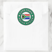 Sticker Ovale Afrique du Sud du Cap (Sac)