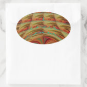 Sticker Ovale AfriqueTradition Hakuna Matata Mountain Ethnic Mot (Sac)