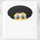 Sticker Ovale afro émoji (Sac)