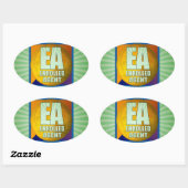 STICKER OVALE AGENT INSCRIT AU LOGO EA (Feuille)