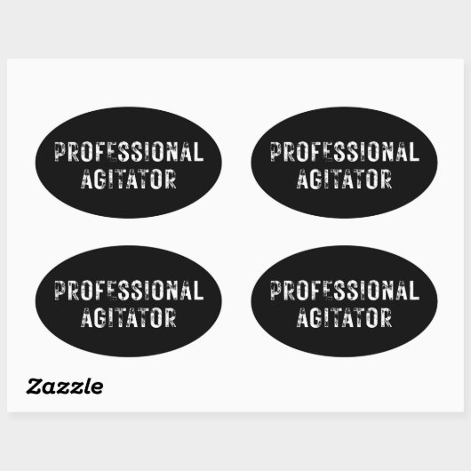 STICKER OVALE AGITATEUR PROFESSIONNEL (Feuille)