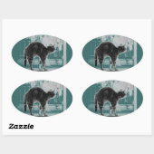 Sticker Ovale Agrandissement Indigo B+W (Feuille)