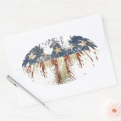 Sticker Ovale Aigle patriotique, US/USA, drapeau SAD (Enveloppe)