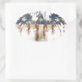 Sticker Ovale Aigle patriotique, US/USA, drapeau SAD (Sac)