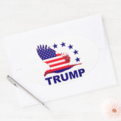 Sticker Ovale Aigle Trump (Enveloppe)