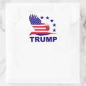 Sticker Ovale Aigle Trump (Sac)